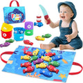 Montessori fishing sensory toy with colorful fish and stacking cups for toddlers
