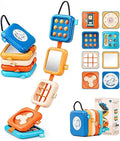 Portable travel activity board with educational activities for toddlers